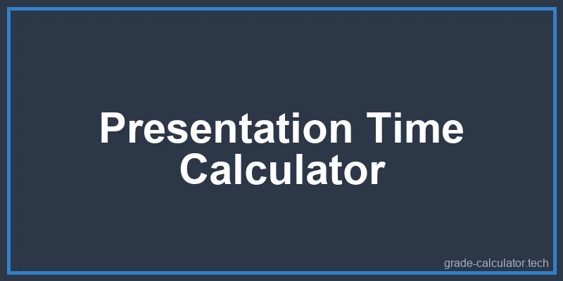 Presentation Time Calculator Diagram