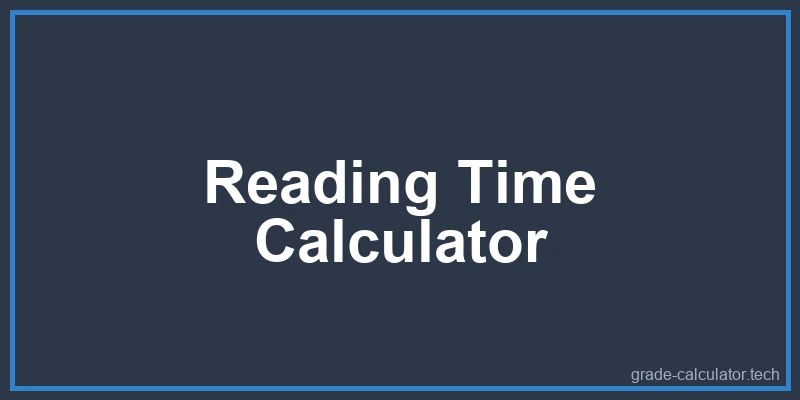 Reading Time Calculator Diagram